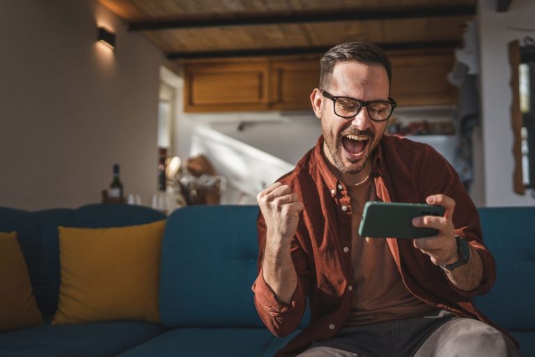A man enjoying Truespeed's ultrafast full-fibre broadband