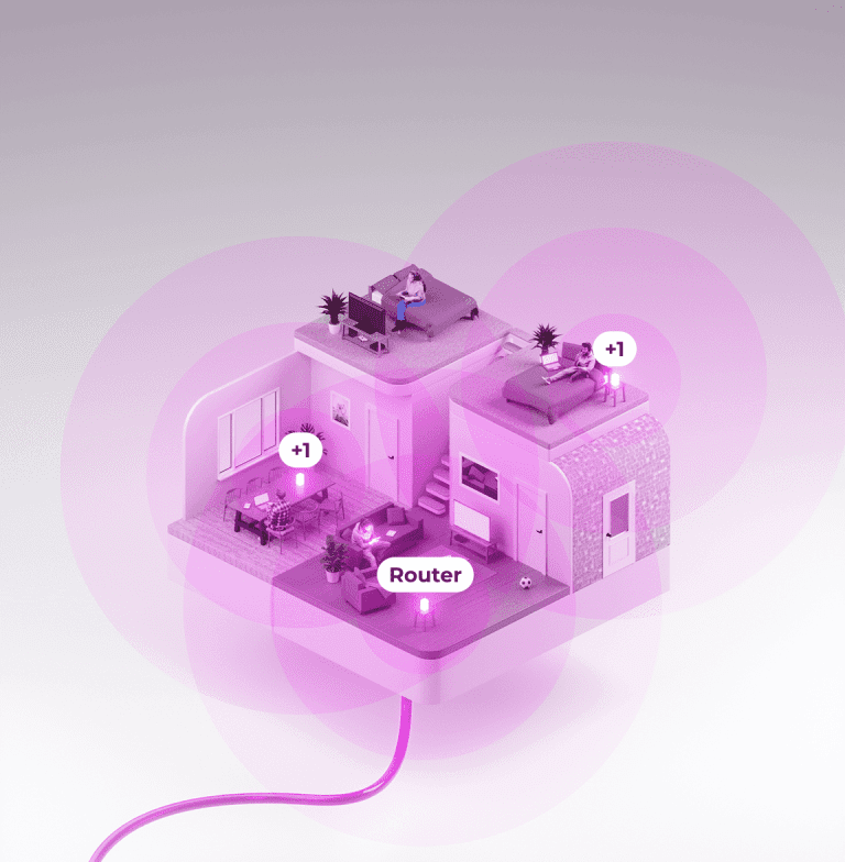 A mesh Wi-Fi setup for a 3 bed home