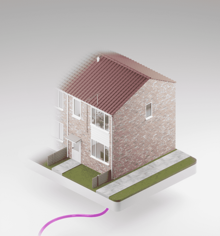 A 2 bed home connected to Truespeed's full-fibre network